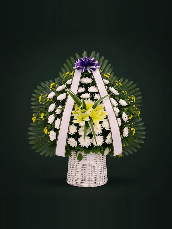 삼천포장례식장 빈소로 보내는 근조 바구니 근조화환